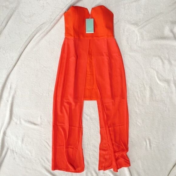 Jovonna Nico red sleeveless mini dress with maxi overlay | Sz 4, NWT - Picture 4 of 6